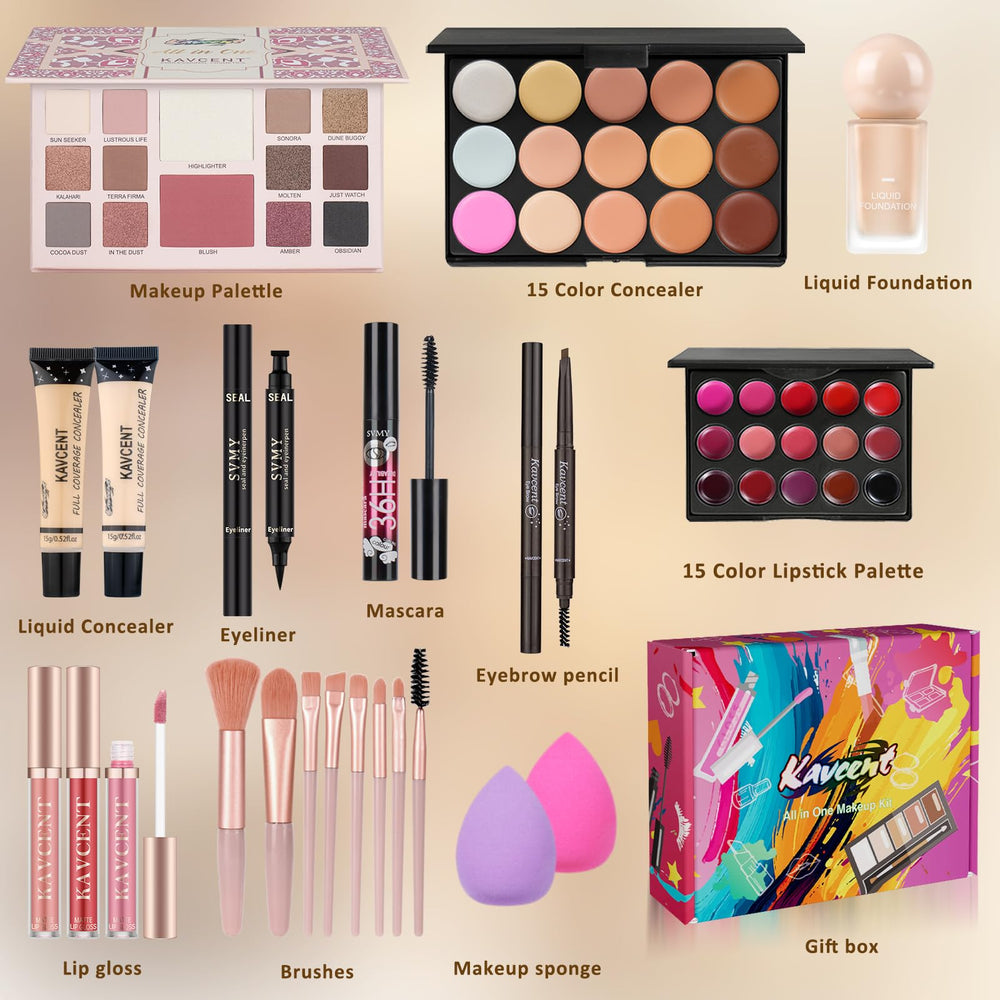 KAVCENT coffret maquillage rouge à lèvres offre teintes durables et confort d’application