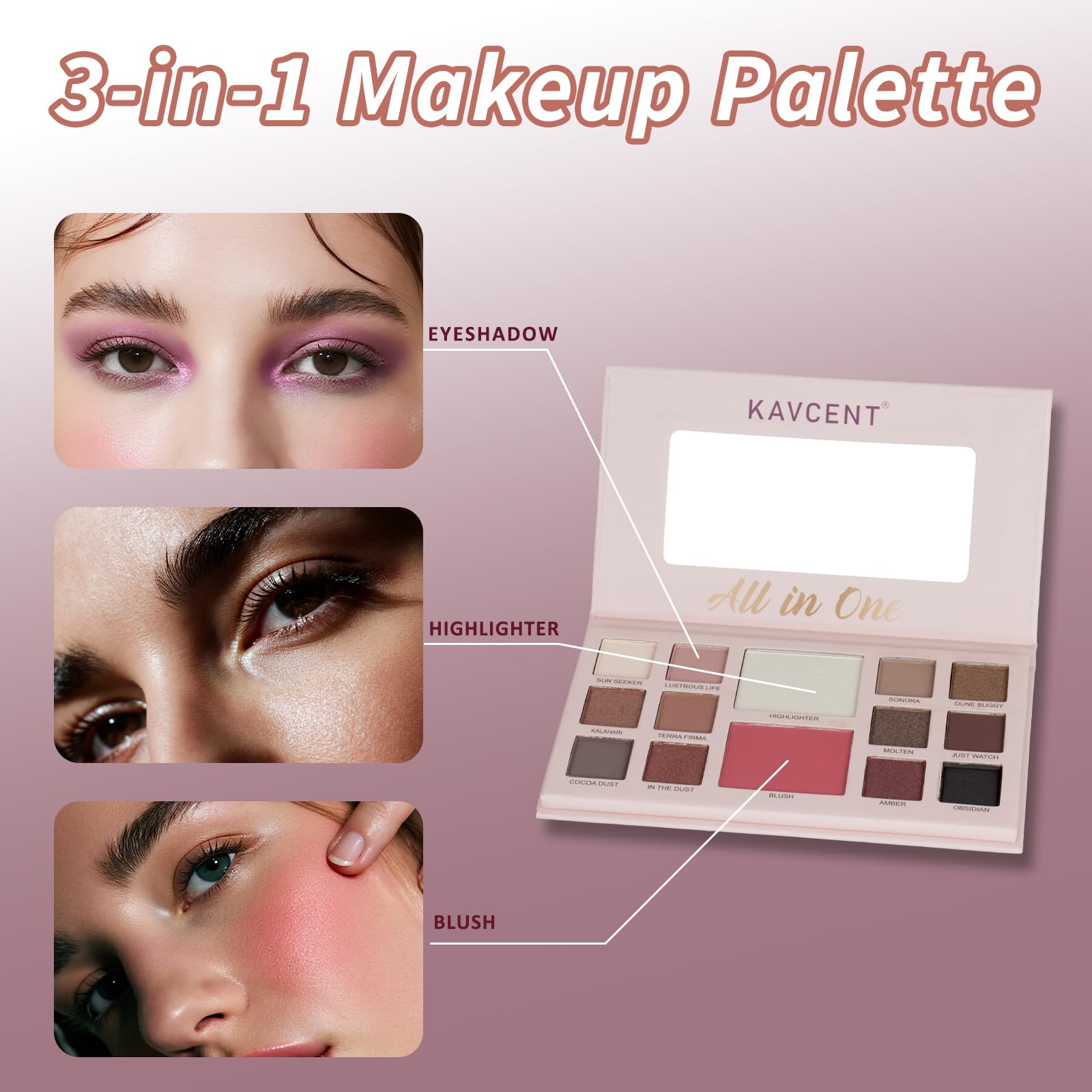KAVCENT gloss lèvres, finition lumineuse et portable pour retouches rapides.