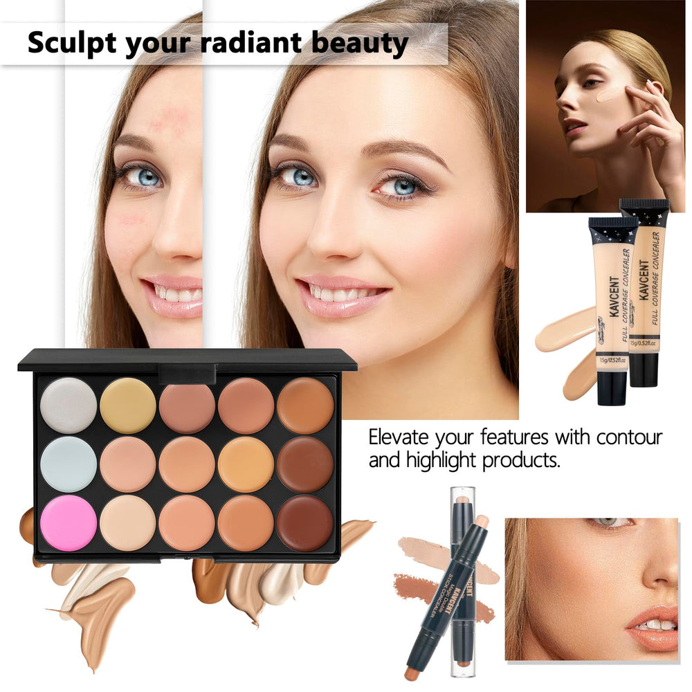 KAVCENT kit beauté polyvalent pour looks quotidiens et occasions