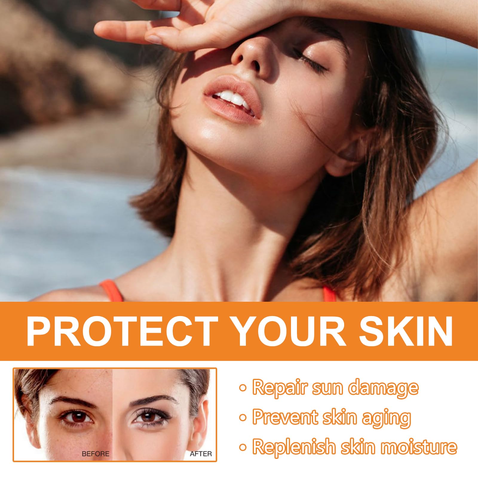 Absorption rapide du produit sur le corps et le visage.