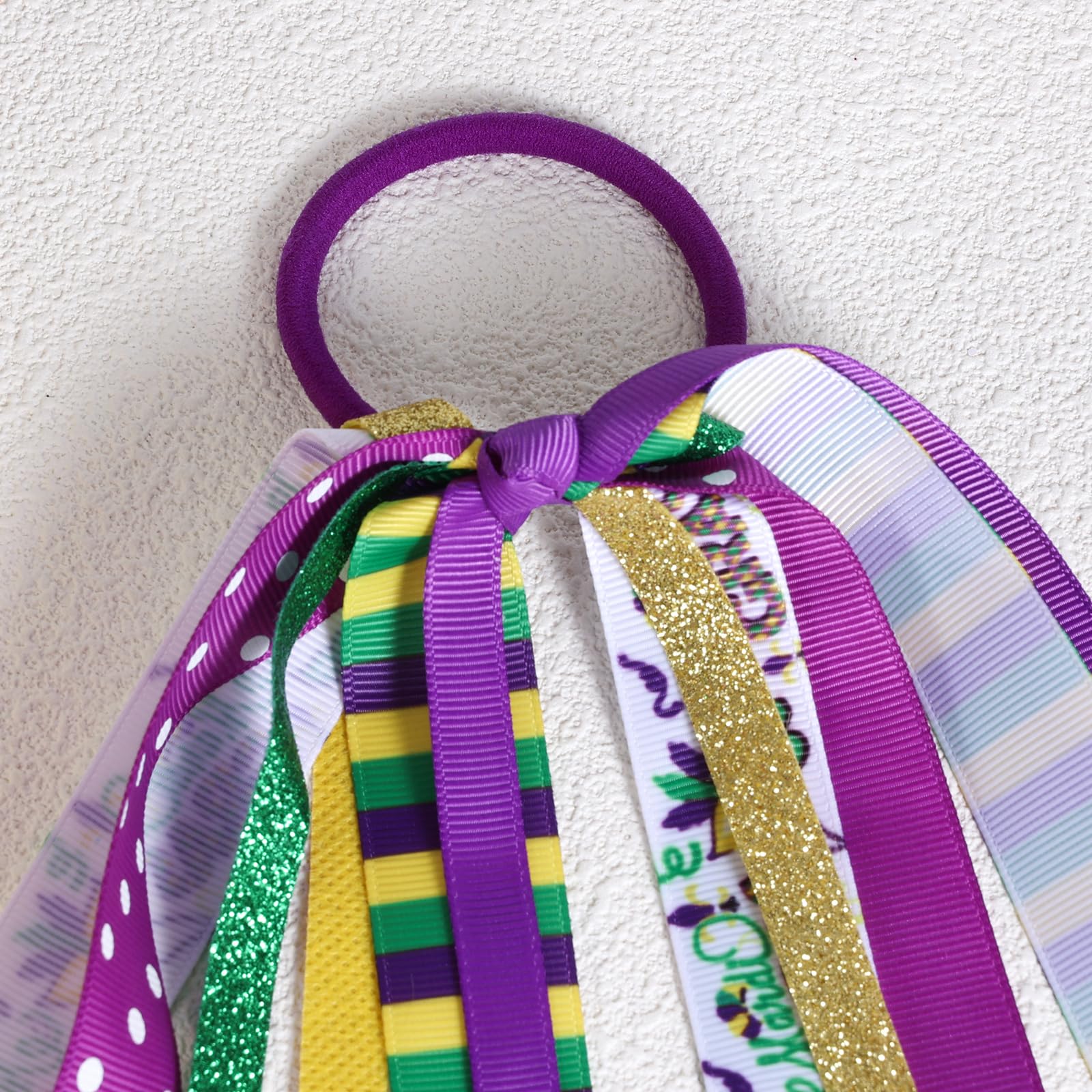 KCHIES accessoire coiffure Mardi Gras pour queue de cheval, fixation facile