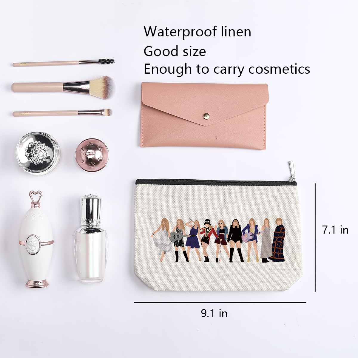 Sac maquillage kdxpbpz, verso coloré et double-face.
