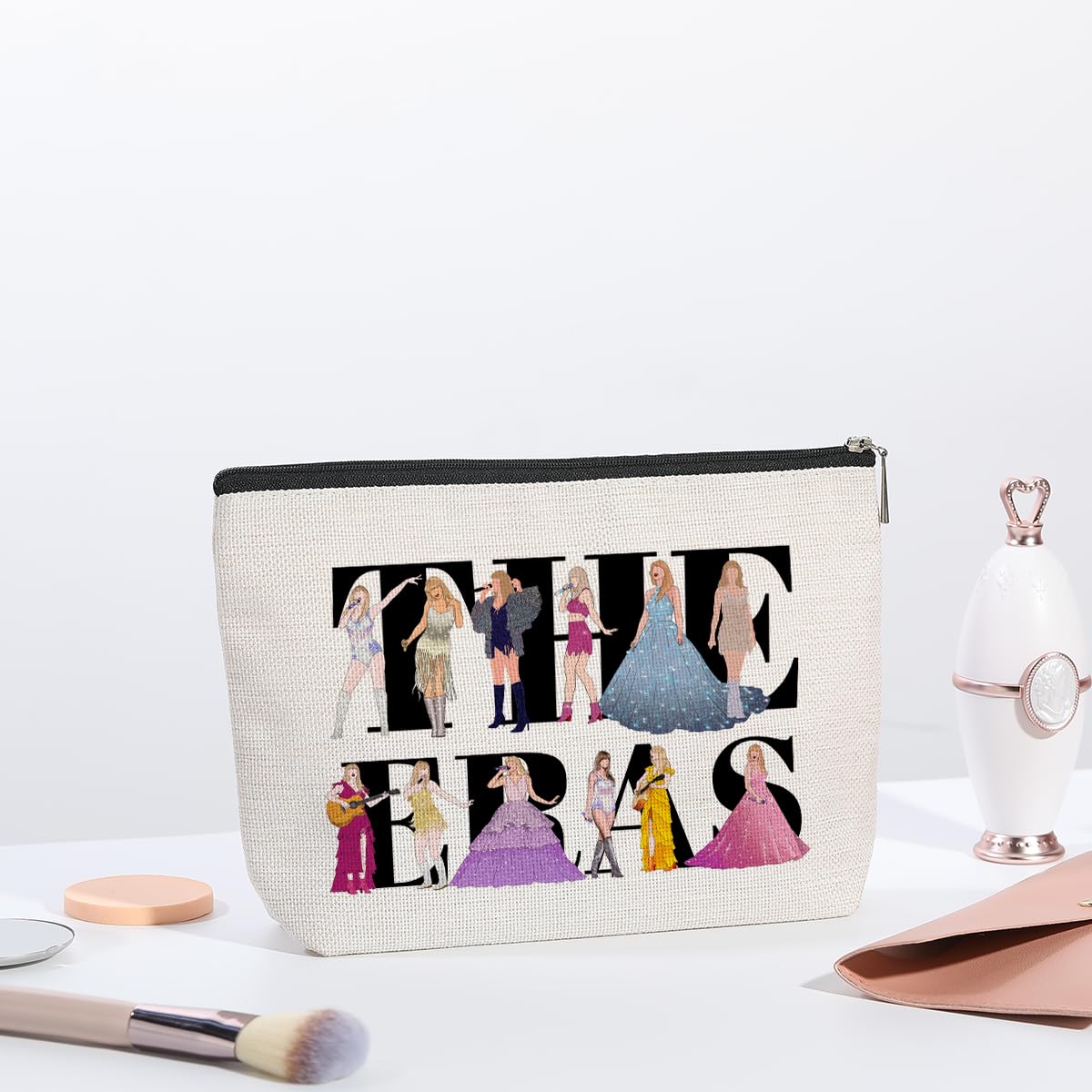 kdxpbpz sac maquillage taille compacte pratique dans sac à main.
