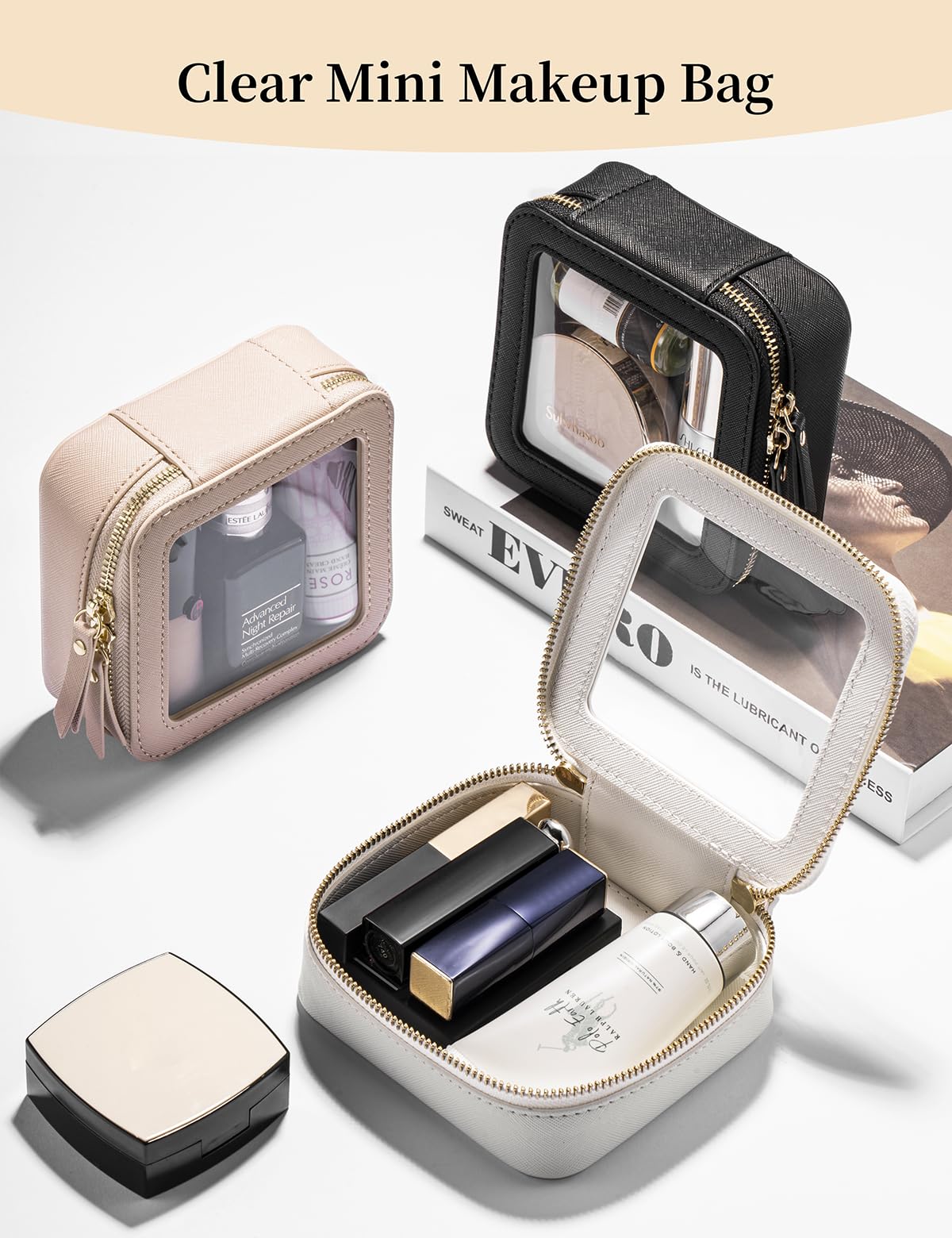Keains pochette cosmétique à fermeture éclair idéale pour le sac.