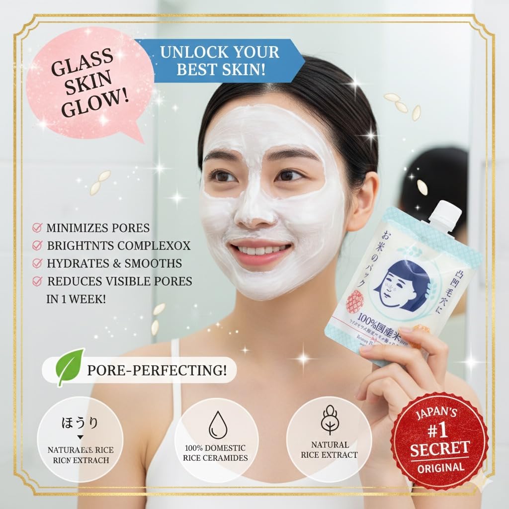 Pot de 170 g du masque riz, soin nourrissant pour peau revitalisée