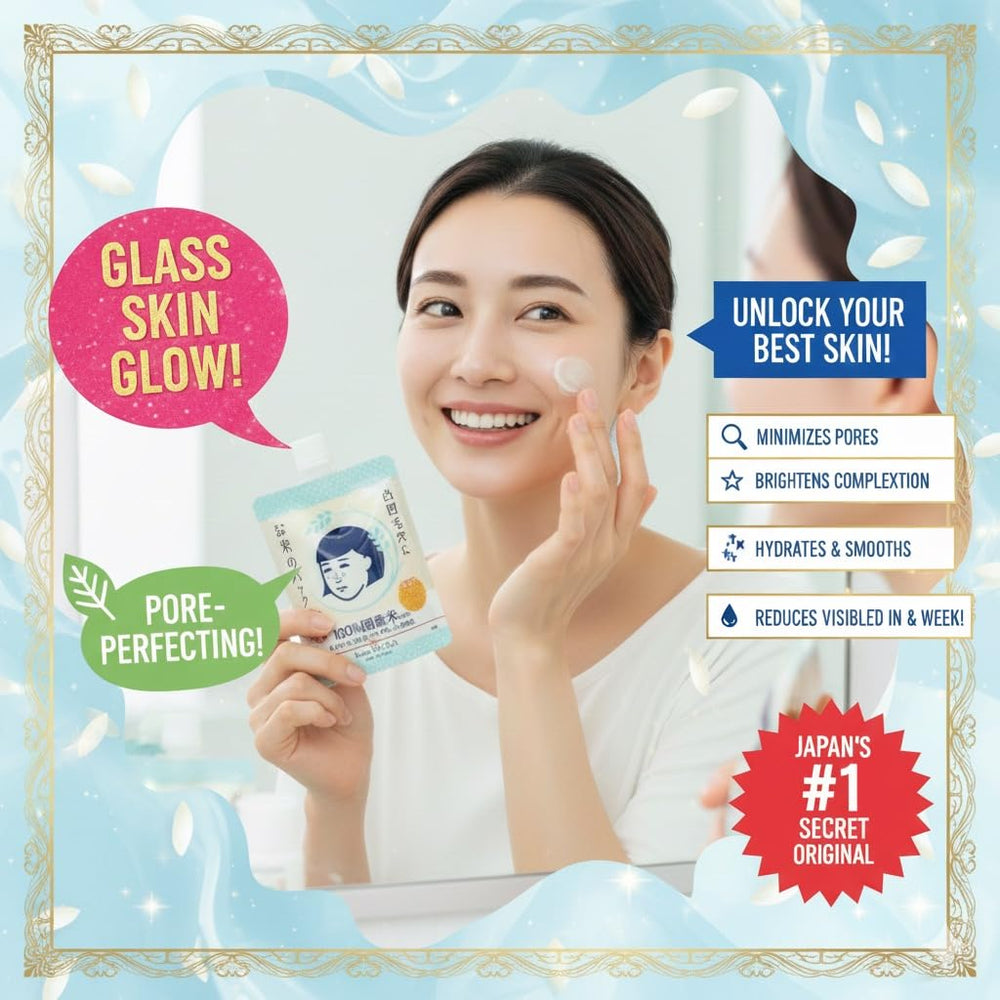 Raffinement des pores grâce au masque riz pour texture plus lisse