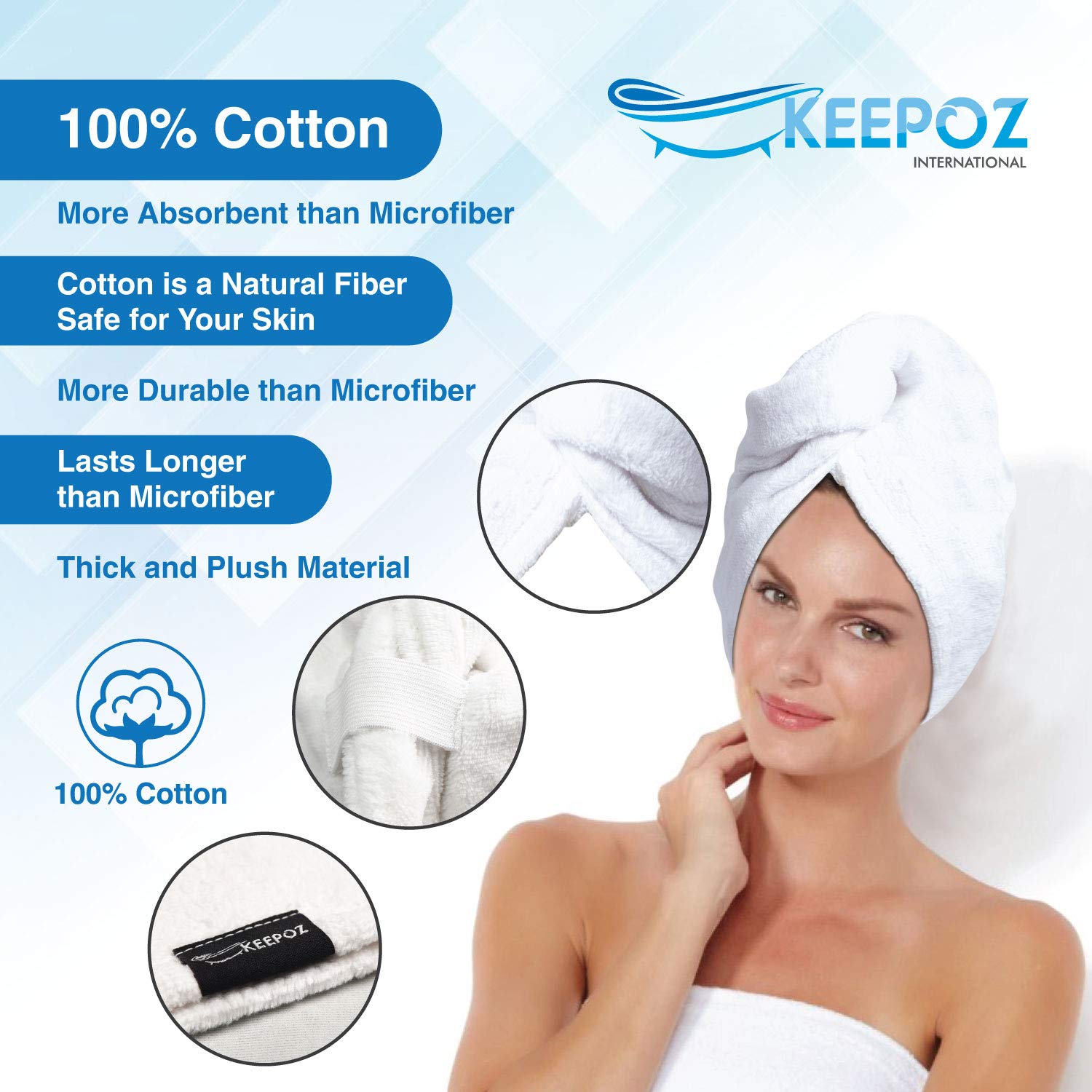 KEEPOZ grand format pour cheveux longs et volumineux.