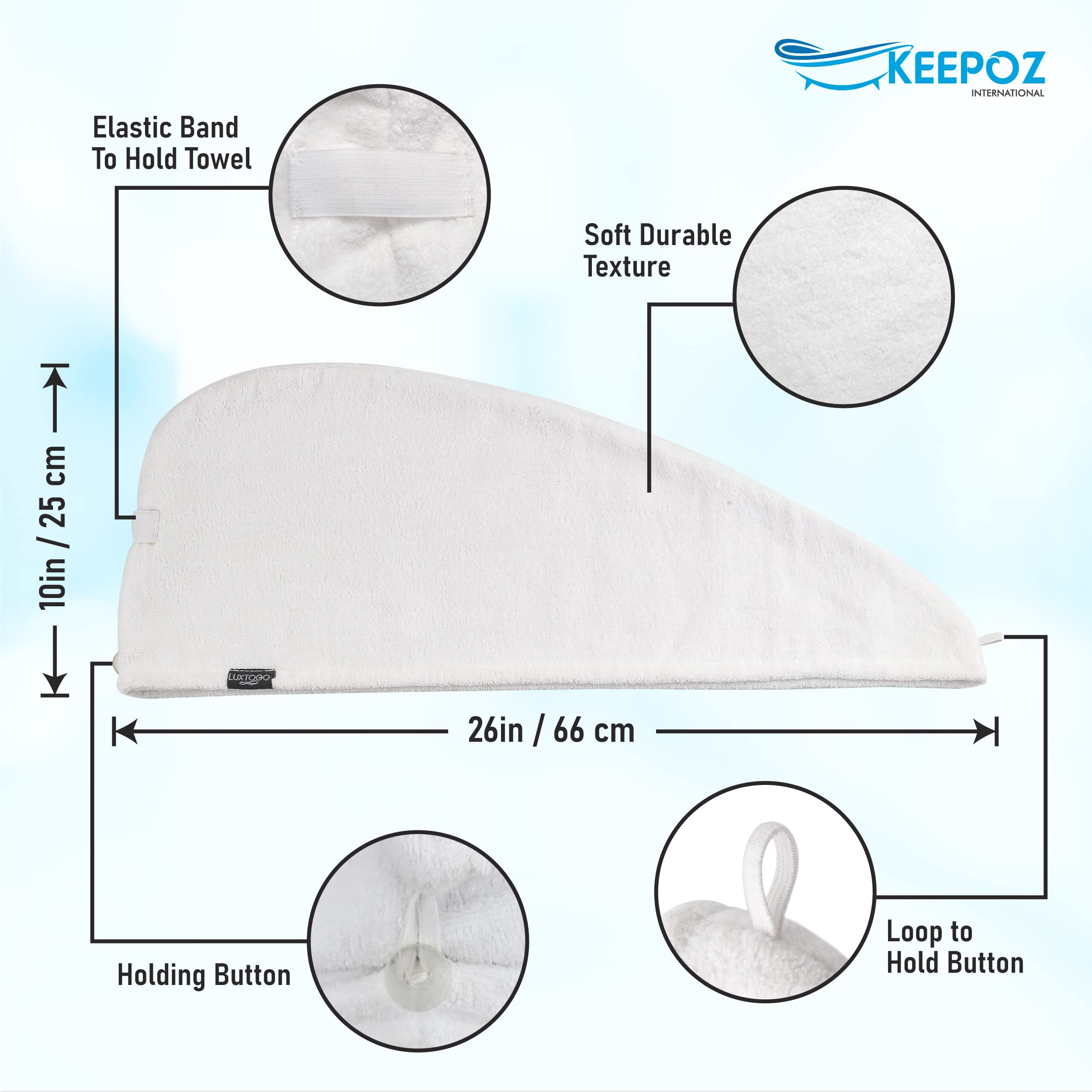 KEEPOZ texture coton douce, sensation agréable sur la peau.