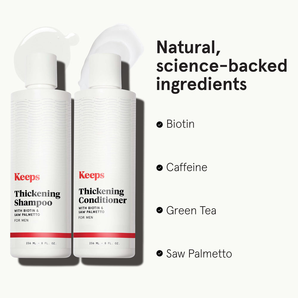 Ingrédients naturels Keeps – thé vert et saw palmetto pour une formulation douce