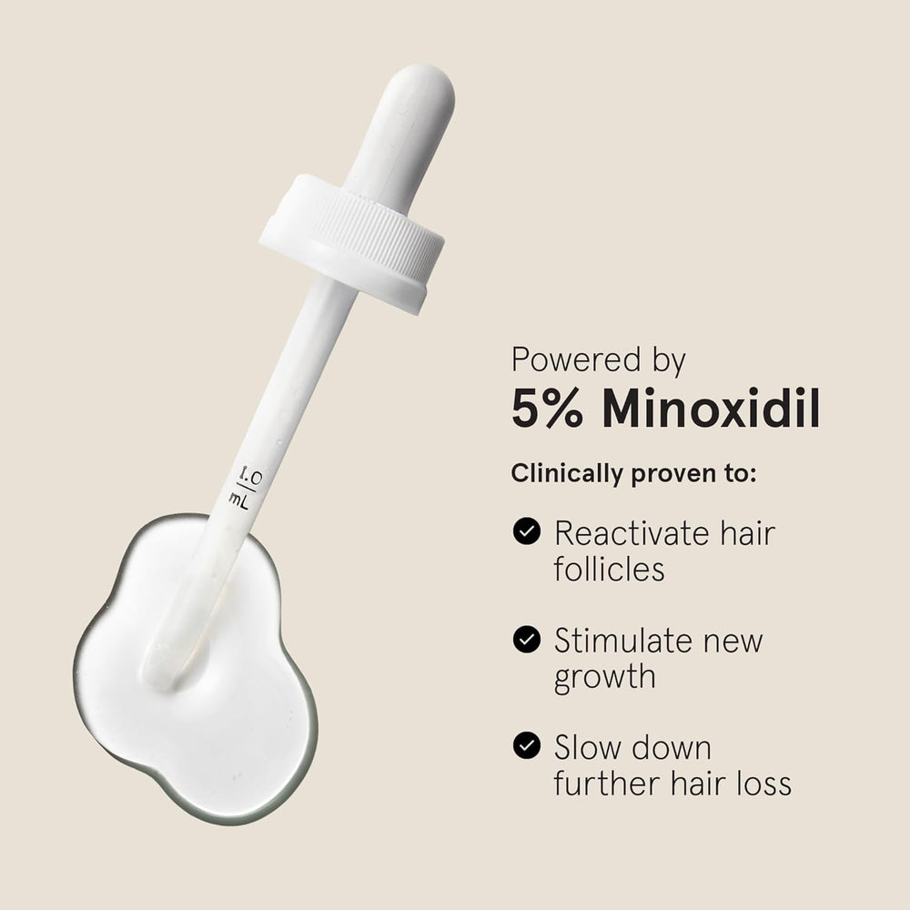 Keeps Minoxidil: zone-couronne-vertex, ciblage des zones dégarnies au sommet.