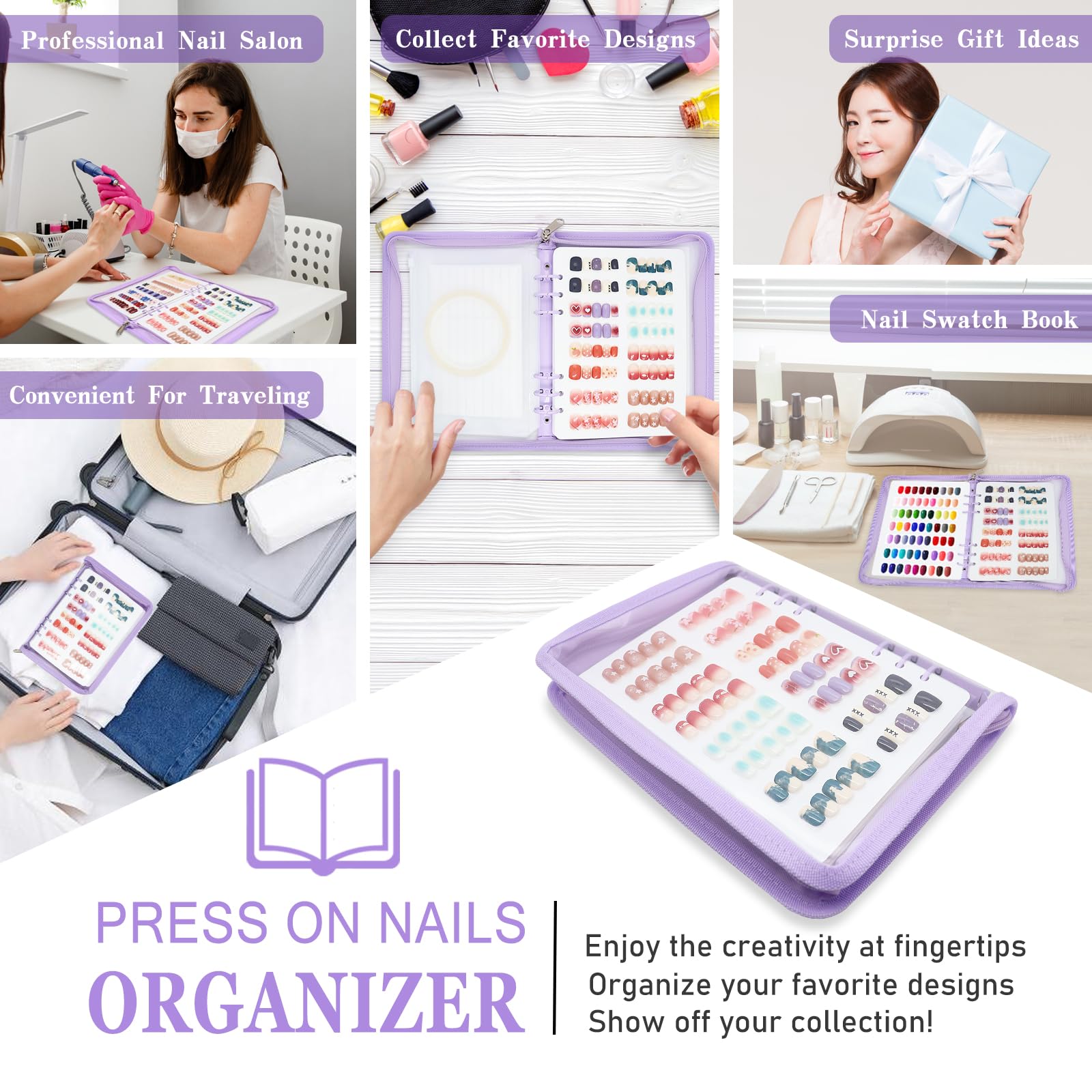 KEIFIN Bandes adhésives pour ongles, fixation rapide sans résidu.