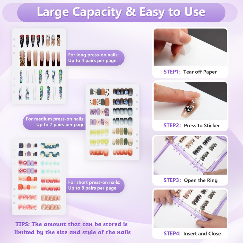 KEIFIN Fermeture-glissière organiser-ongles: transport sécurisé.