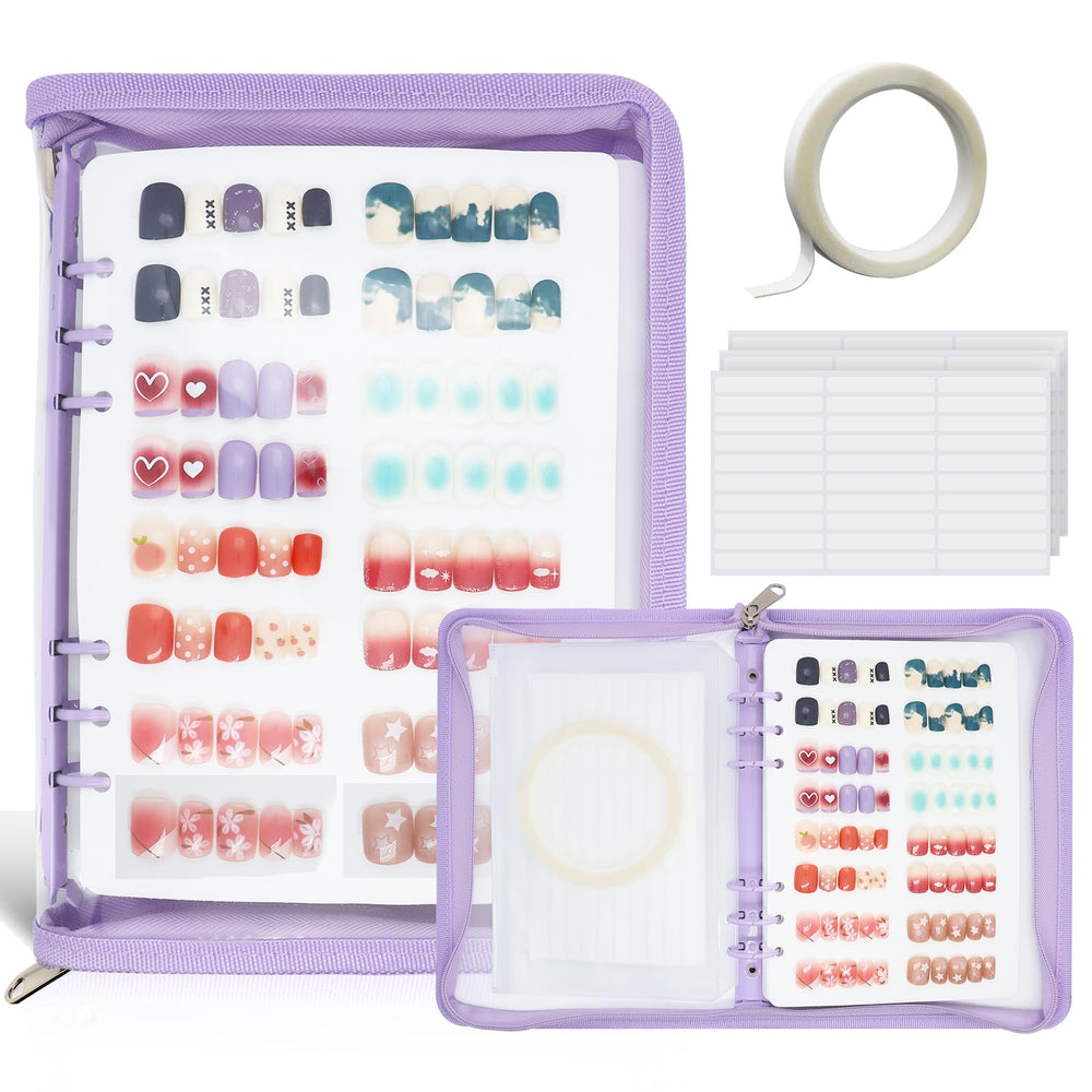 KEIFIN Organisateur-carnet pour ongles à poser, rangement pratique des swatches.