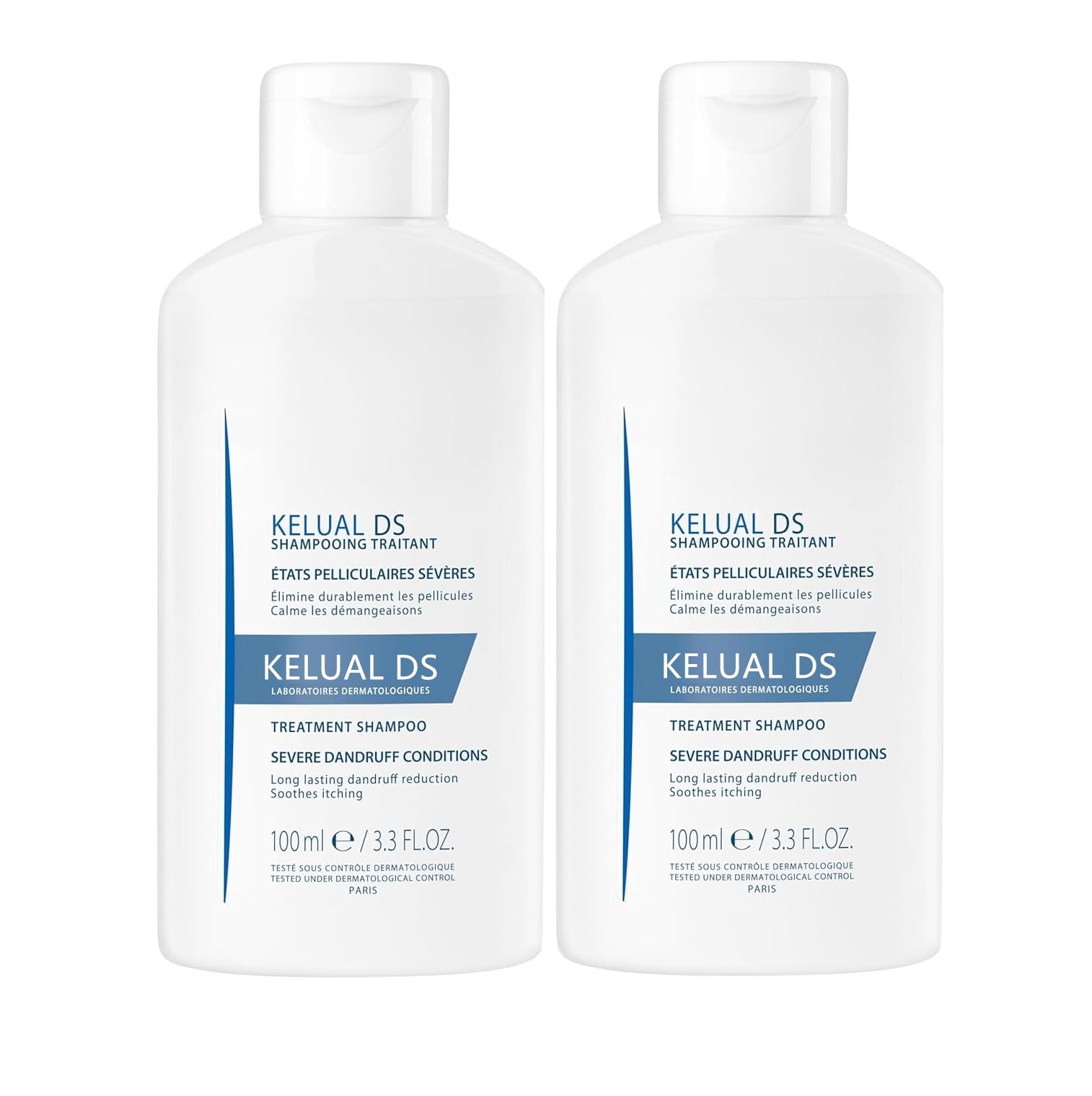 Shampoing KELUAL DS – sensation de fraîcheur et cuir chevelu apaisé.