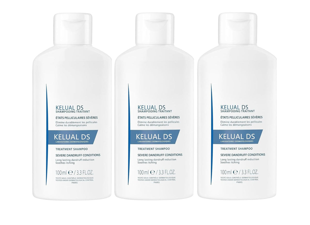KELUAL DS Shampoing-traitement pellicules – bouteille 100 ml, utilisation régulière potentielle