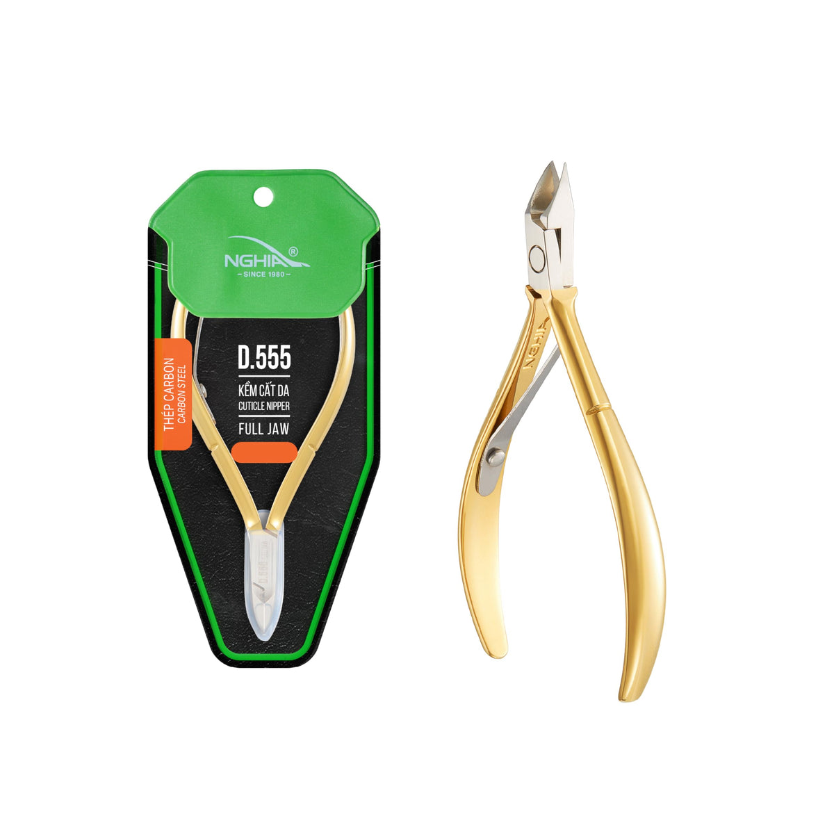 Pince-cuticule Kem Nghia D-555 vue de près, précision élevée pour une manucure soignée.