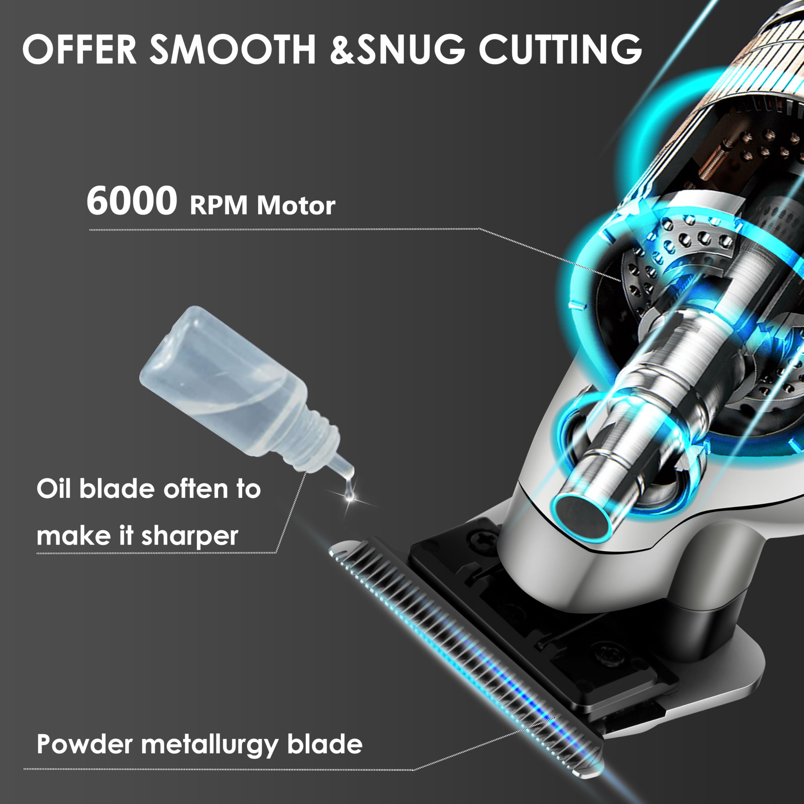 KEMEI 2293 Sans-fil pratique pour liberté de mouvement.
