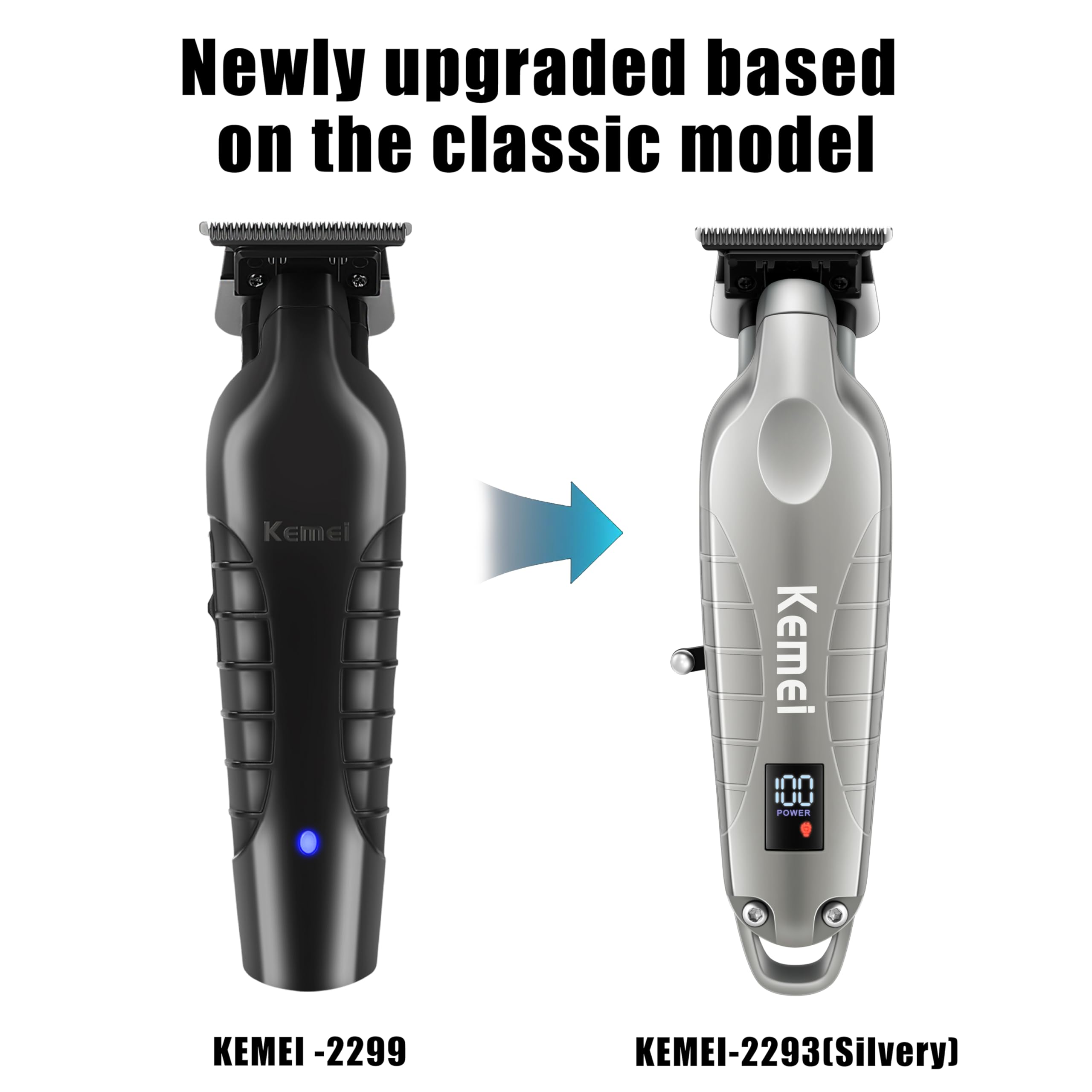 KEMEI 2293 Utilisations barbe et corps faciles et précises.