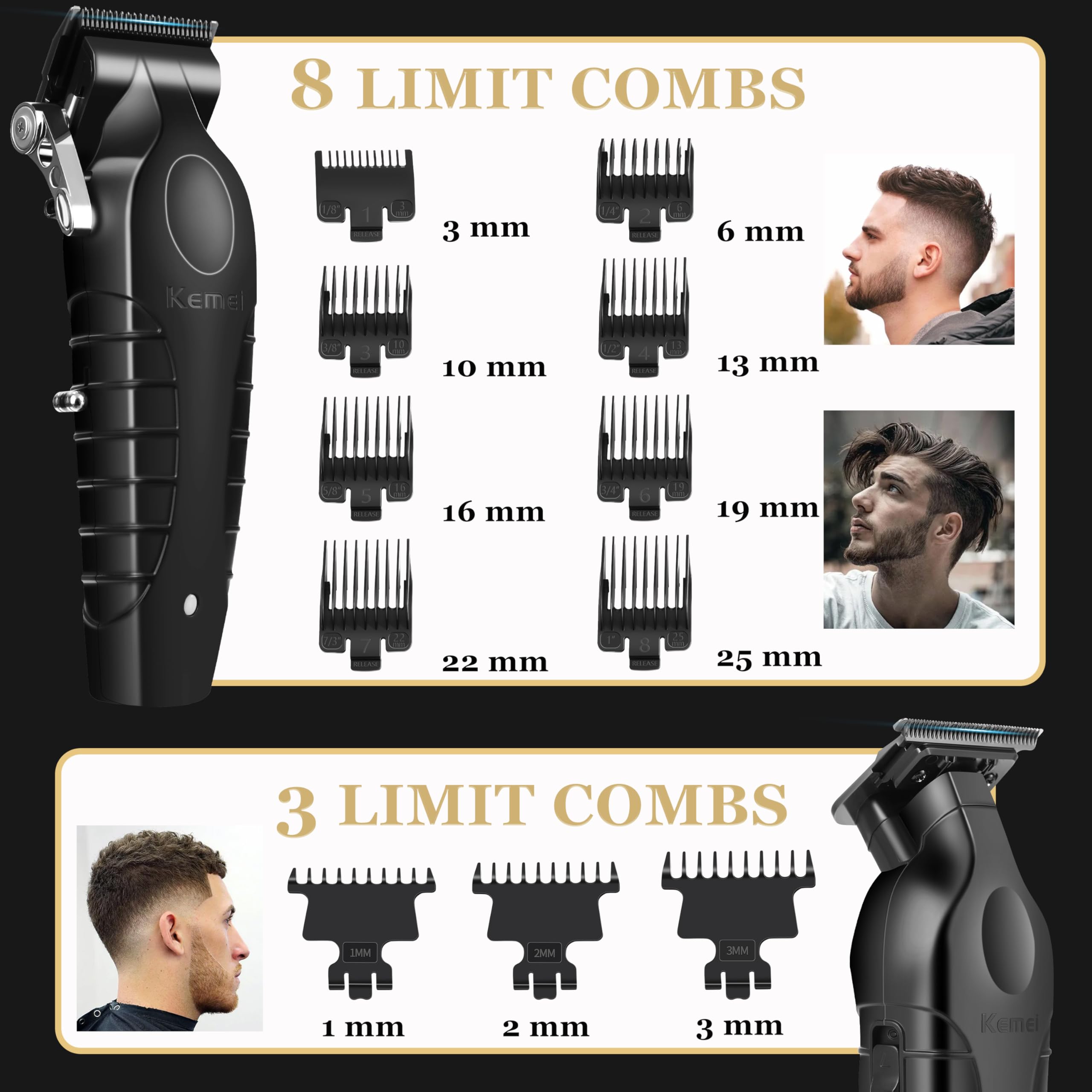 KEMEI Embouts détails 1-3 mm pour contours précis