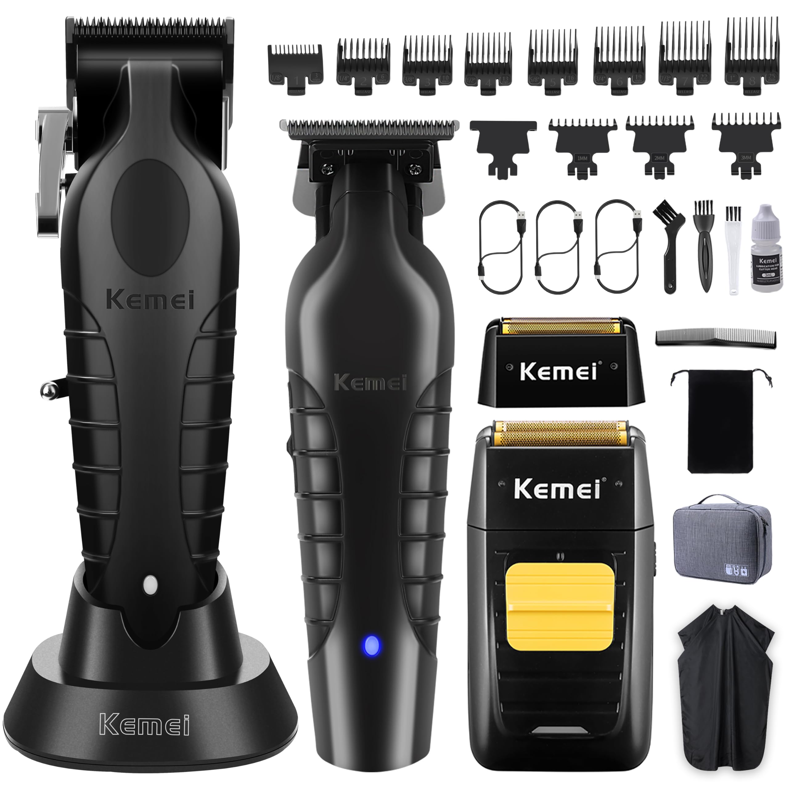 KEMEI Tondeuse professionnelle KM-2296 en action pour coupe nette