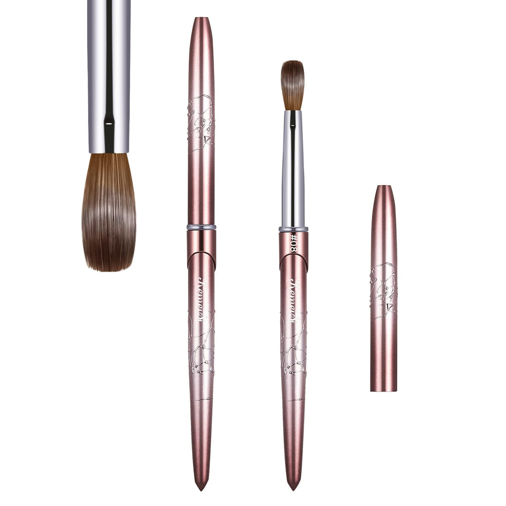Pinceau KEMEISI pour ongles, brosse Kolinsky pure, précision naturelle.
