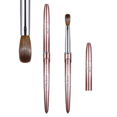 Pinceau KEMEISI pour ongles, brosse Kolinsky pure, précision naturelle.