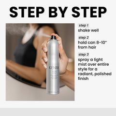 Kenra Shine Spray — texture douce et satinée qui ne pesante pas les longueurs.