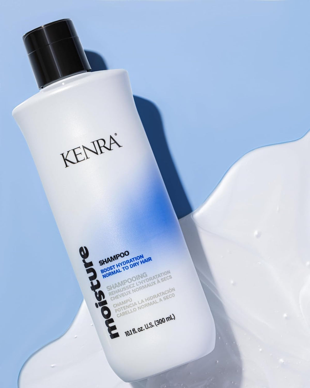 Ensemble Kenra Moisture : emballage illustrant soin nourrissant et brillance naturelle.