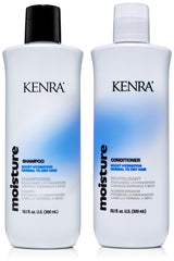 Kenra Moisture Shampoo : bouteille claire montrant l'hydratation en profondeur.