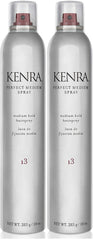Kenra Perfect Medium Spray : bouteille en avant, tenue légère et sans rigidité.