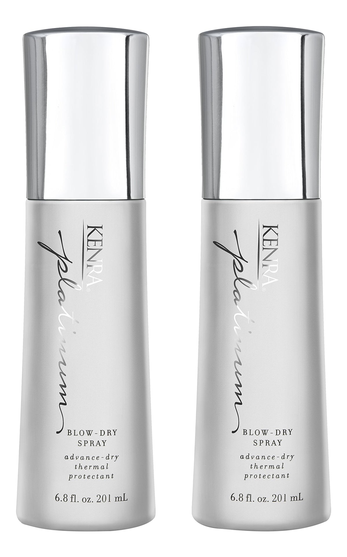 Kenra Platinum Blow-Dry Spray, bouteille 6.8 oz, protection thermique et séchage plus rapide.