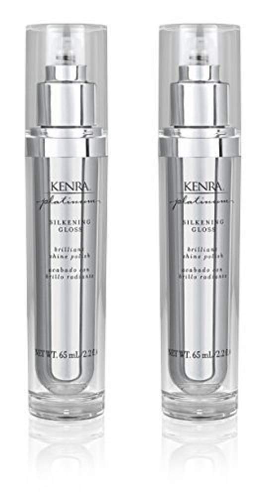 Kenra Platinum Silkening Gloss – pack de bouteilles 2,26 oz pour cheveux soyeux et doux