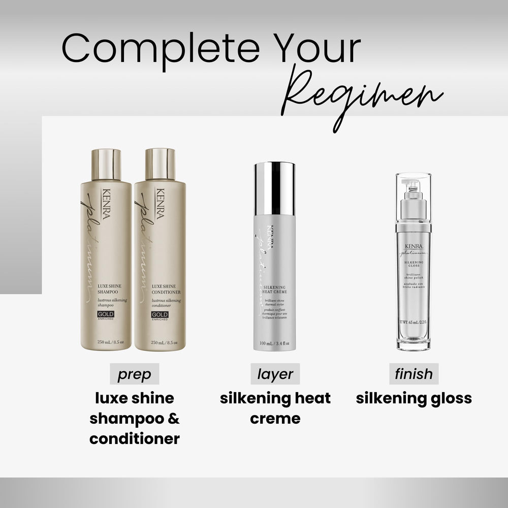 Kenra Platinum Silkening Gloss – protection contre l'humidité pour une finition durable
