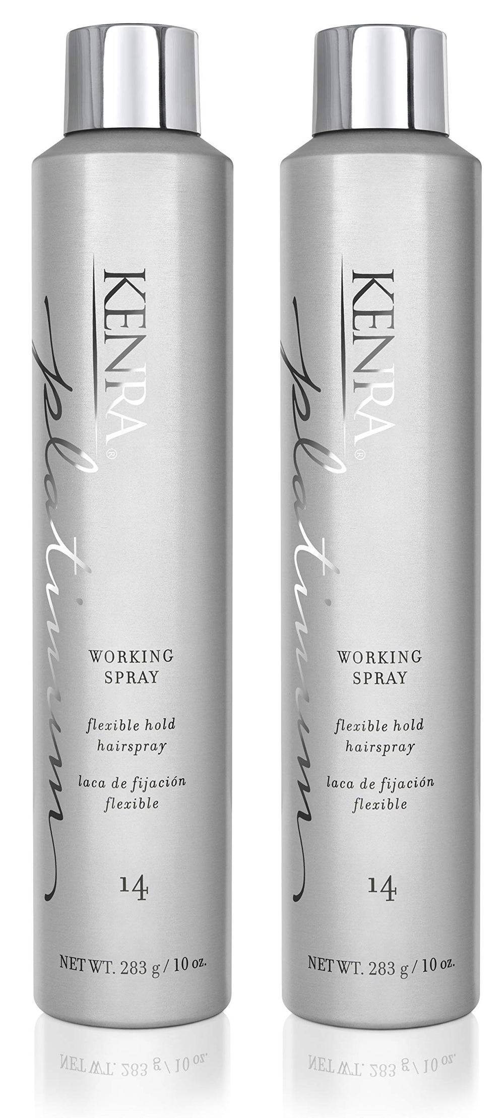 Kenra Platinum Working Spray 14, bouteille prête à l’emploi pour une coiffure rapide.