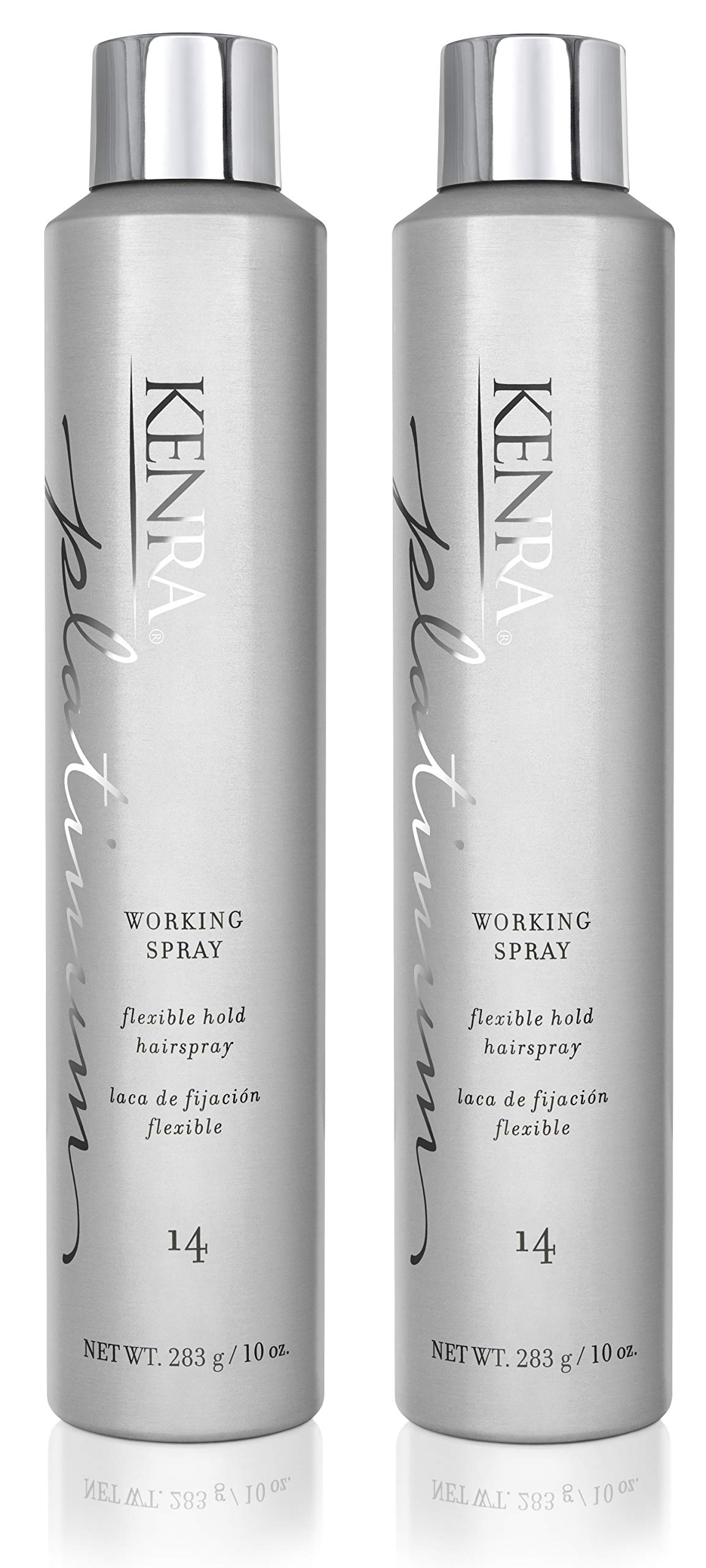 Kenra Platinum Working Spray 14, bouteille prête à l’emploi pour une coiffure rapide.