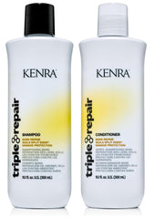 Kenra Triple Repair Shampoing – flacon sans sulfates pour cheveux sensibles.