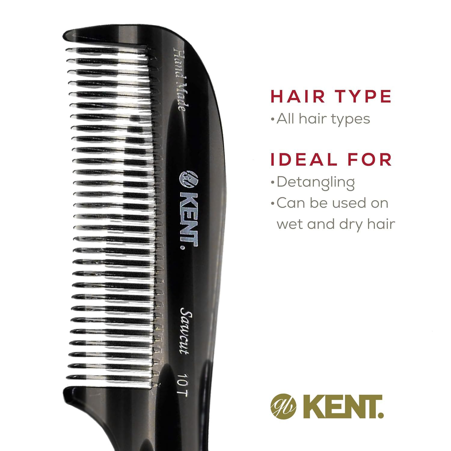 Kent 10T noir graphite – acétate de cellulose durable et sans pétrole.
