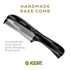 Kent 10T noir graphite – dents arrondies stimulent légèrement le cuir chevelu.