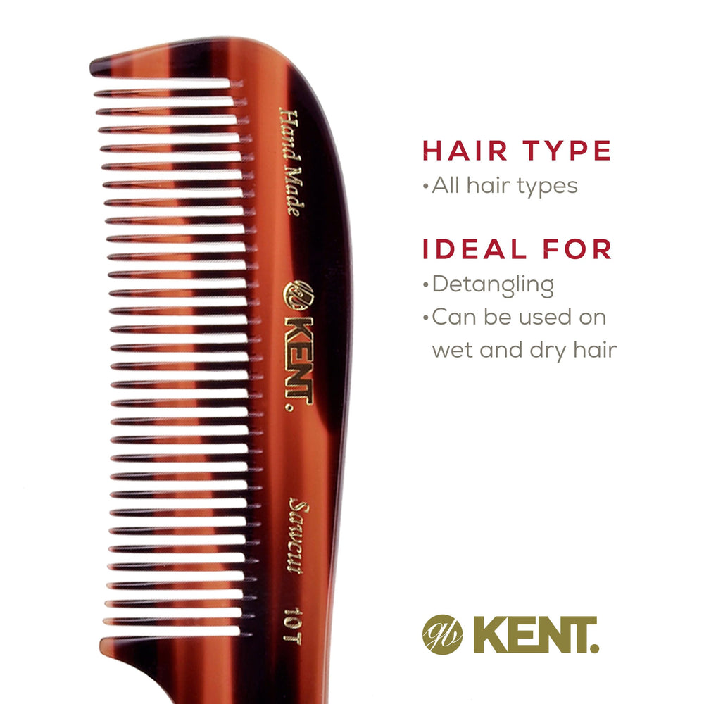Kent 10T peigne detanglant sous la douche, idéal pour cheveux mouillés.