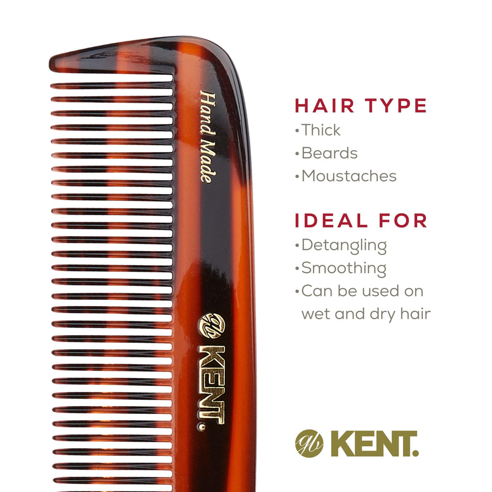 Barbe et moustache démêlées sans tiraillement avec le Kent 12T.