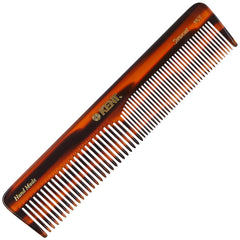 Kent 16T peigne tortue avec dents fines et larges pour coiffage quotidien.