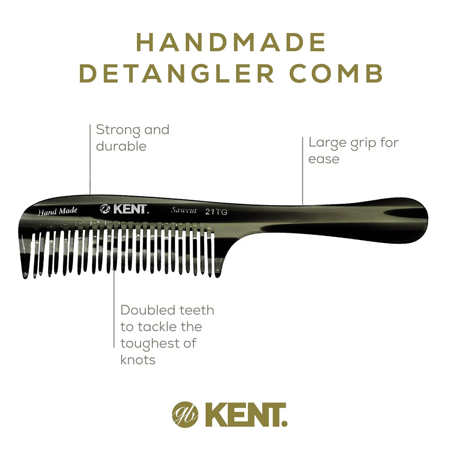 Kent 21T sur cheveux humides, démêlage en douceur et sans casse