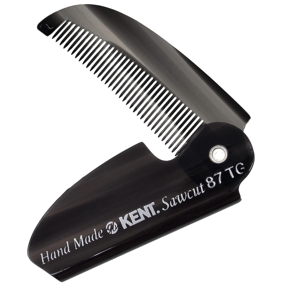 Kent 87T pliable noir graphite prêt pour le toilettage en déplacement.