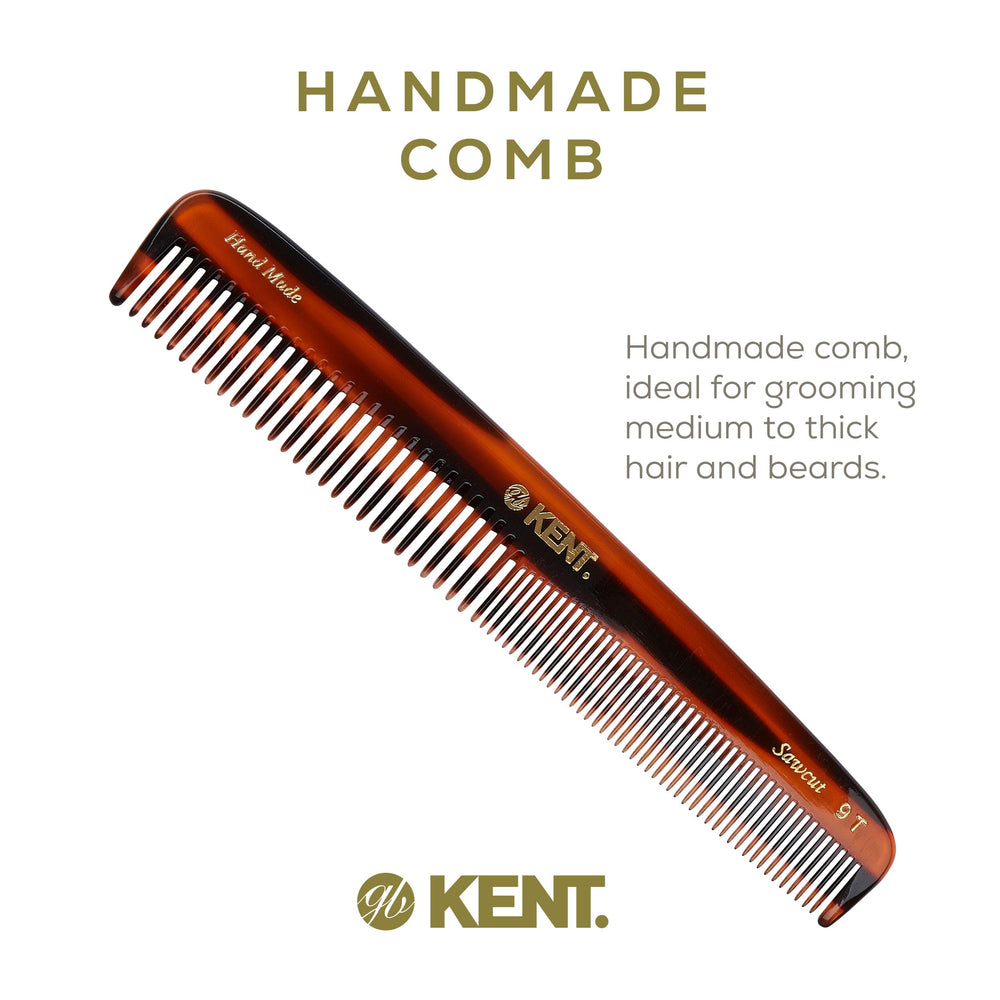 Kent 9T peigne écaille tortue, découpe par sciage durable