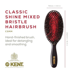Poils de sanglier moyens et quilles nylon, démêlage efficace sur cheveux.