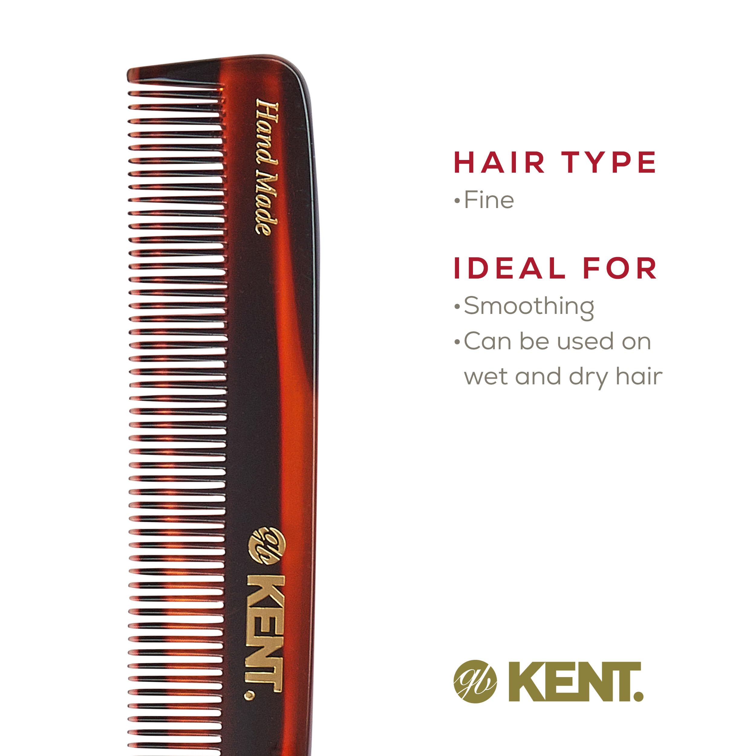 Kent F3T, peigne compact pour barbe et moustache élégant tortue.
