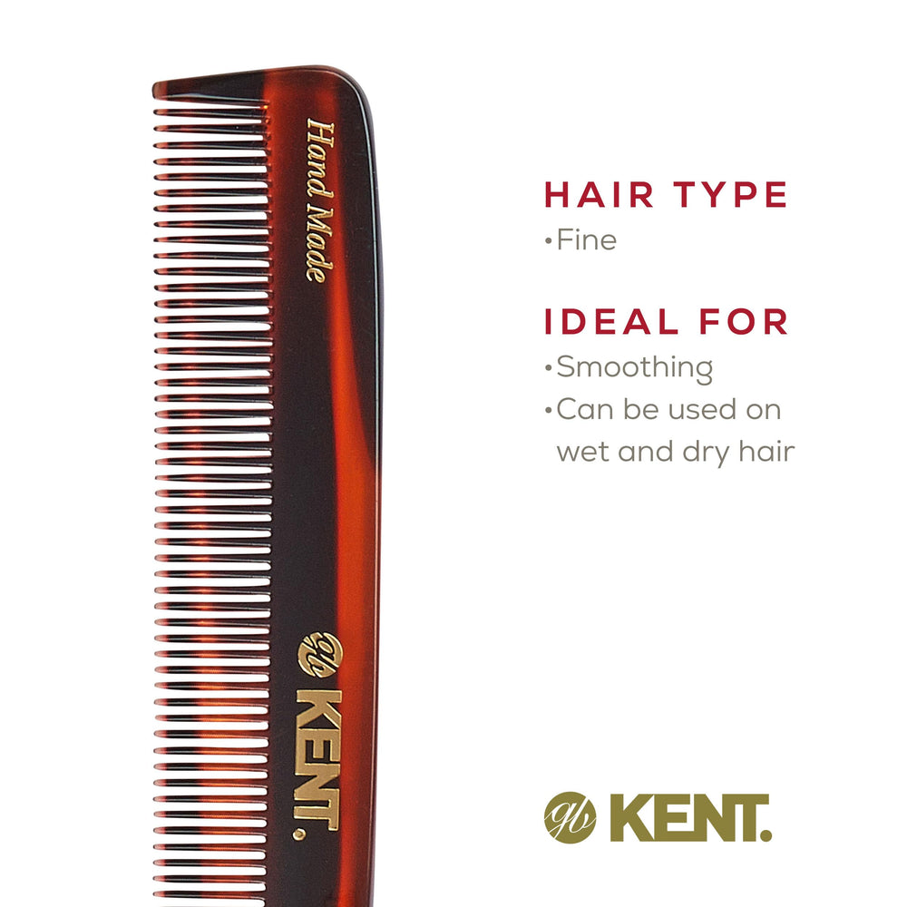 Kent F3T, peigne compact pour barbe et moustache élégant tortue.
