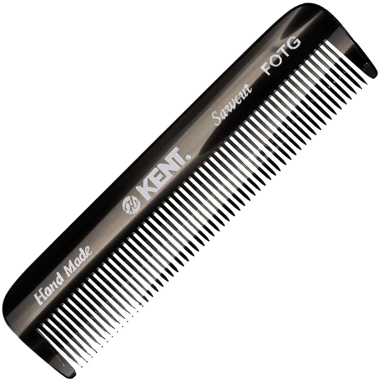 Kent FOT peigne à dents fins noir graphite démêlant sans tiraillement