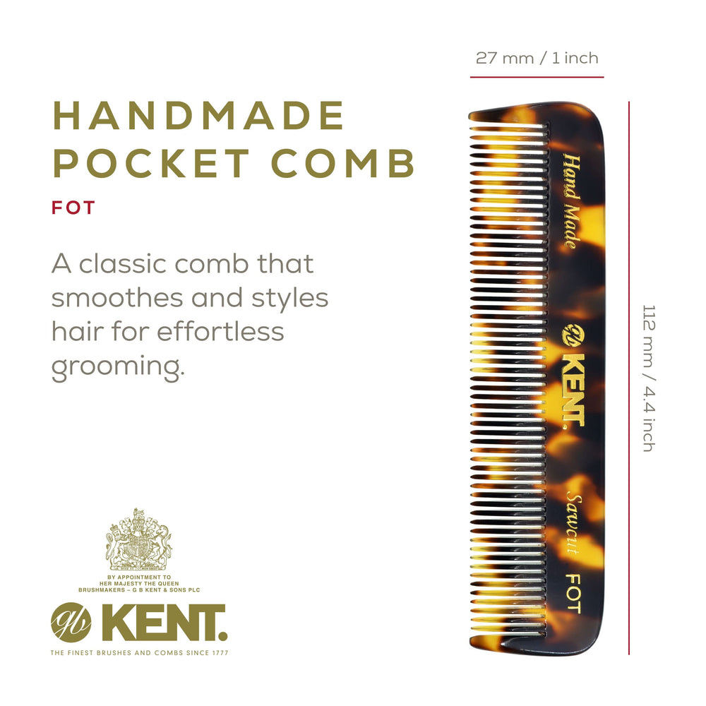 Kent FOT Tokyo Jaune peigne-dents-fin-saw-cut, douceur pour cheveux fins