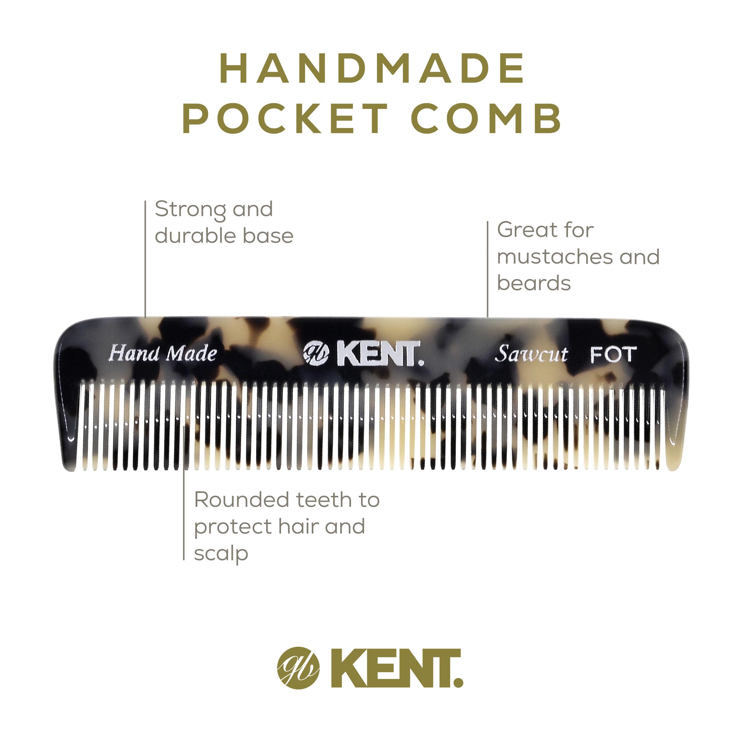 Kent FOT Tokyo White, usage quotidien pour cheveux, moustache et barbe.